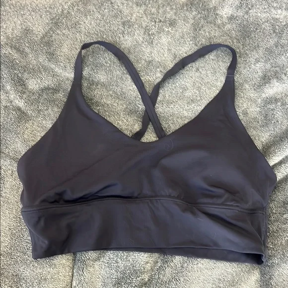 Women's Cross-Back Sports Bra - dark grey/navy - Picture 1 of 1